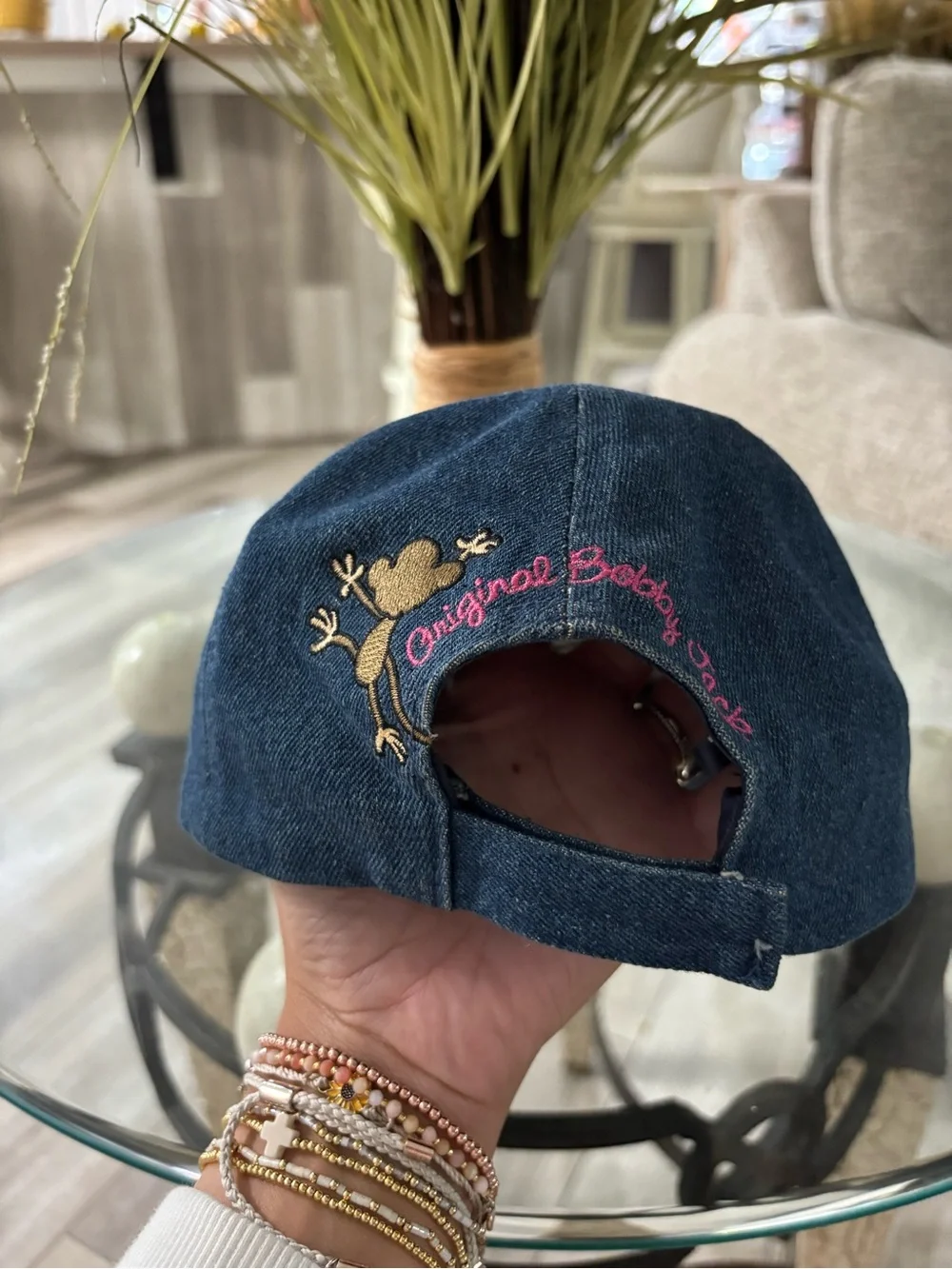 Vintage Y2K Denim Monkey Embroidered Baseball Cap Hat 🐒